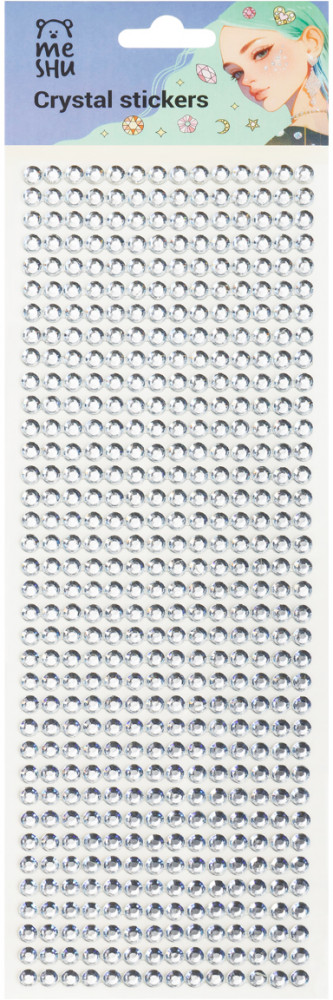 Наклейки-стразы для творчества и макияжа «Silver stripes» | Meshu