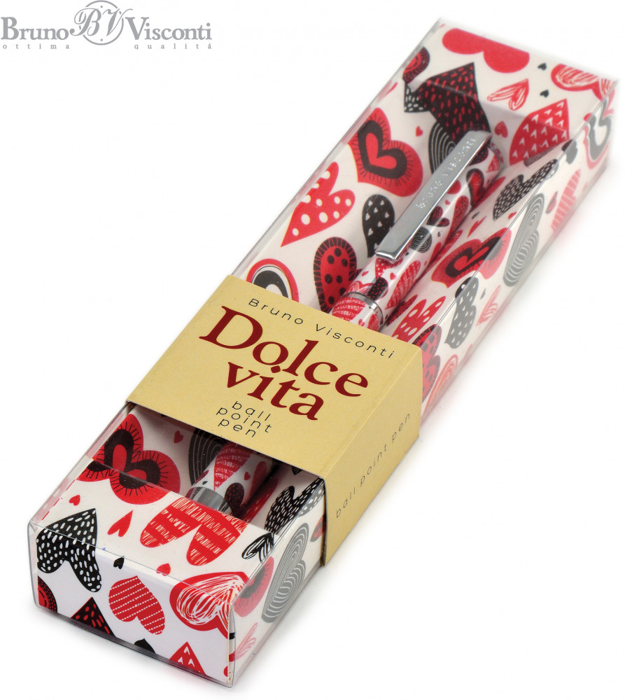 Ручка шариковая автоматическая «Сердечки. Фантазия» | Dolce Vita | Bruno Visconti