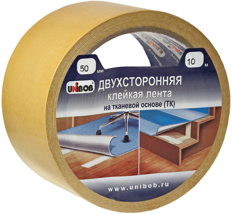 Лента клейкая двусторонняя на тканевой основе | Unibob