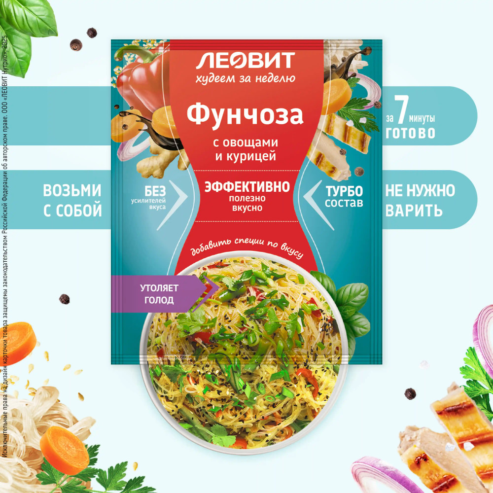 Фунчоза с овощами и курицей | Худеем за неделю