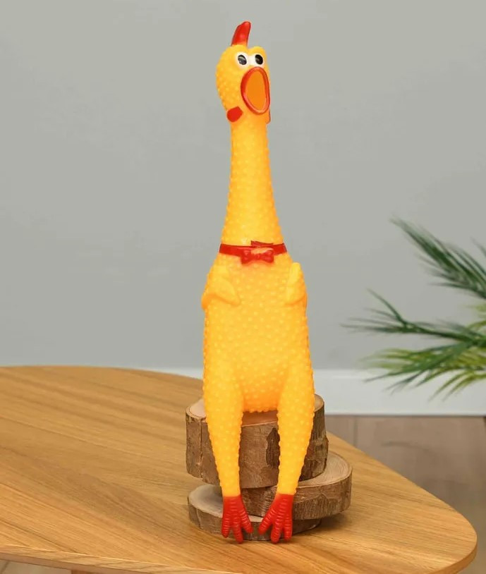 Игрушка-пищалка для собак «Желтая курица» | Petshop