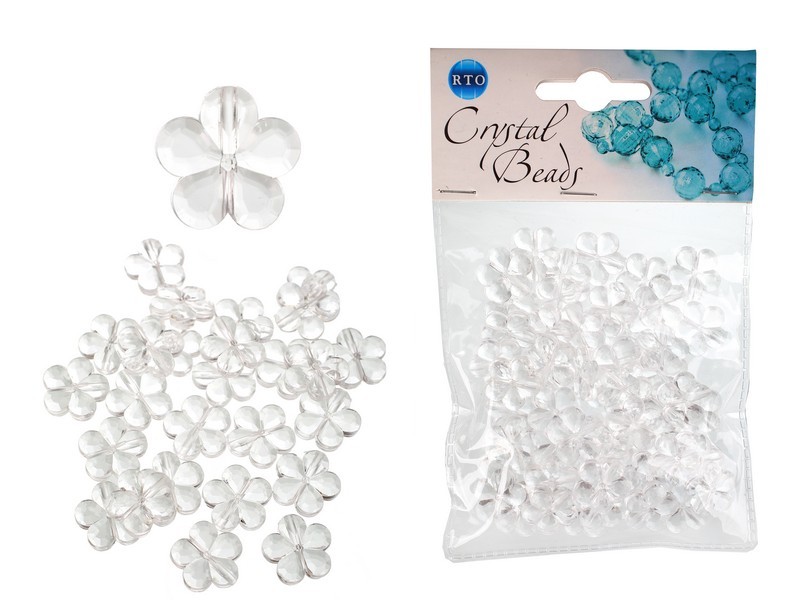 Набор бусин "Цветочки маленькие прозрачные" | Кристальная игра | RTO