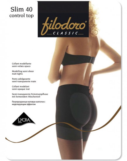 Колготки с шортиками-утяжкой «Slim 40 Control Top» (tea, 40 den)
