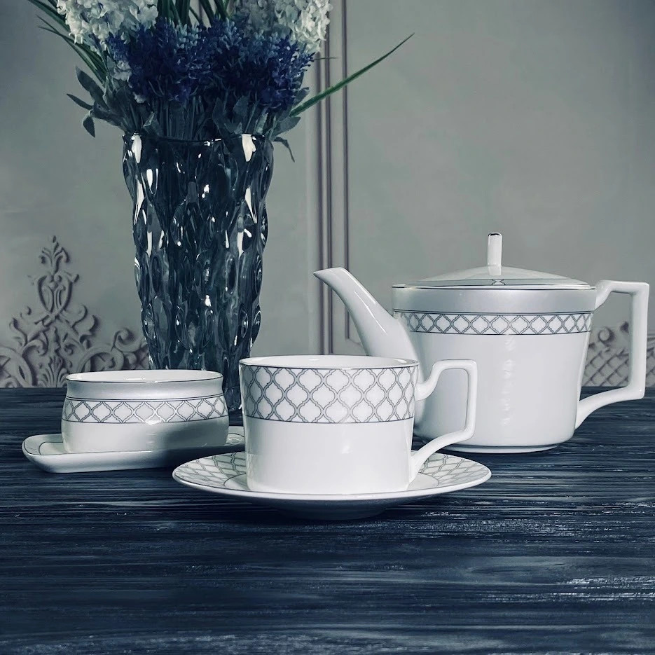 Чайный сервиз «Версаль серебро» | Версаль серебро | Lenardi