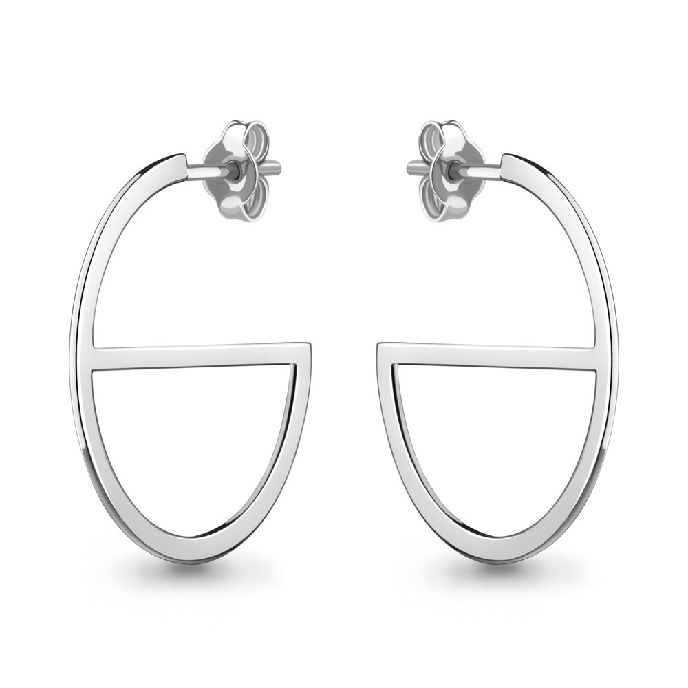 Серьги из серебра | Geometry | Aquamarine