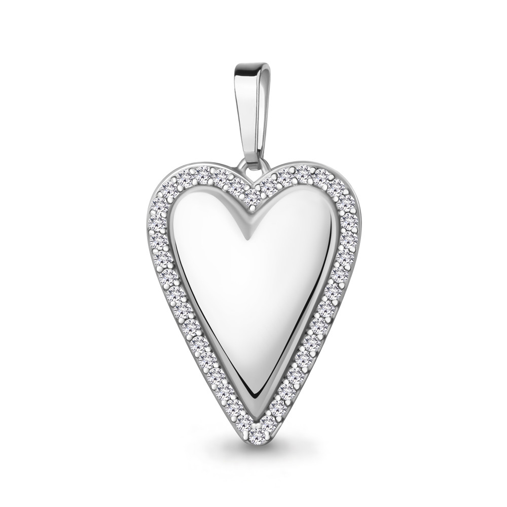 Подвеска из серебра с фианитами | Aquamarine