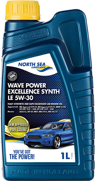 Моторное масло Wave Power Excellence Synth LE 5W-30 | North Sea Lubricants