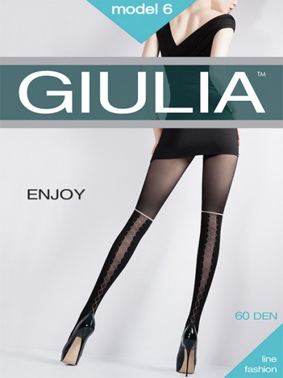 Колготки фантазийные «Enjoy 6» (nero, 60 den)