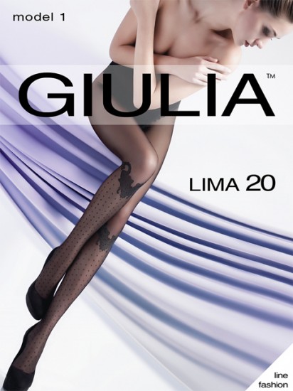 Колготки фантазийные «Lima 1» (nero, 20 den)