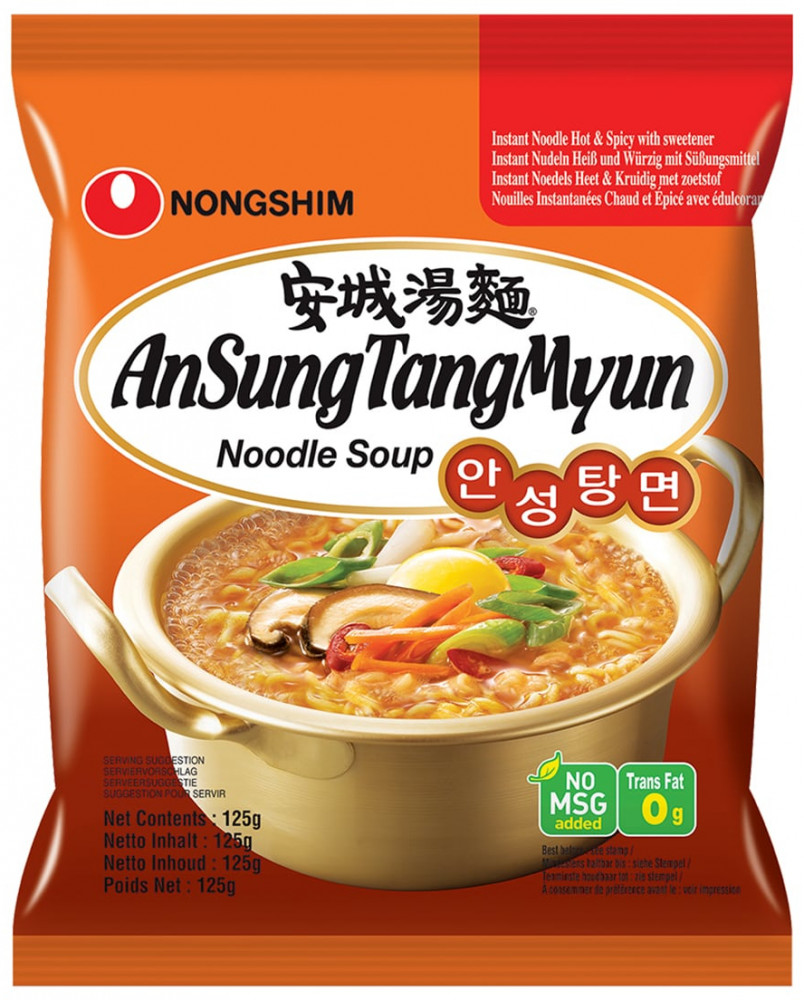 Лапша быстрого приготовления овощная «AnSungTangMyun noodle soup» | Nongshim