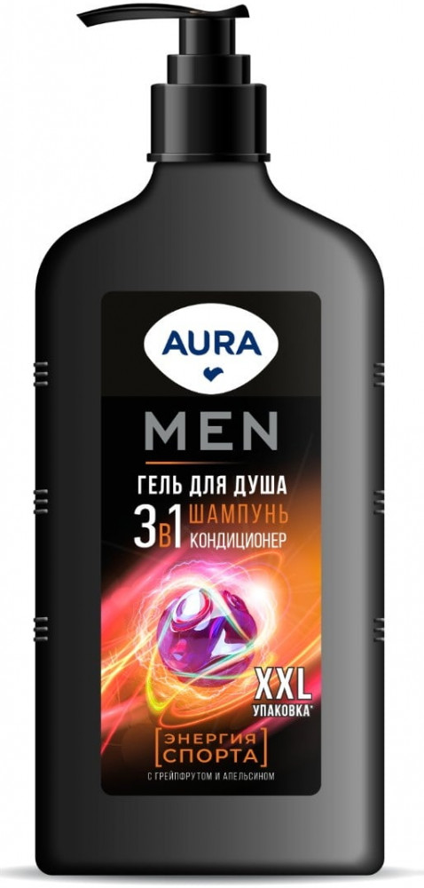 Гель для душа мужской 3 в 1 «Энергия спорта» | Men | Aura