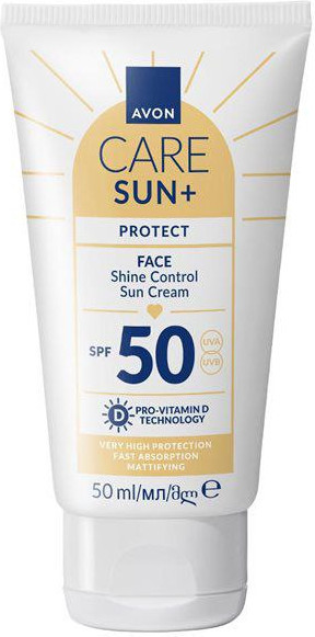 Солнцезащитный матирующий крем для лица SPF50 «Face Shine Control Sun Cream» | Care | Avon