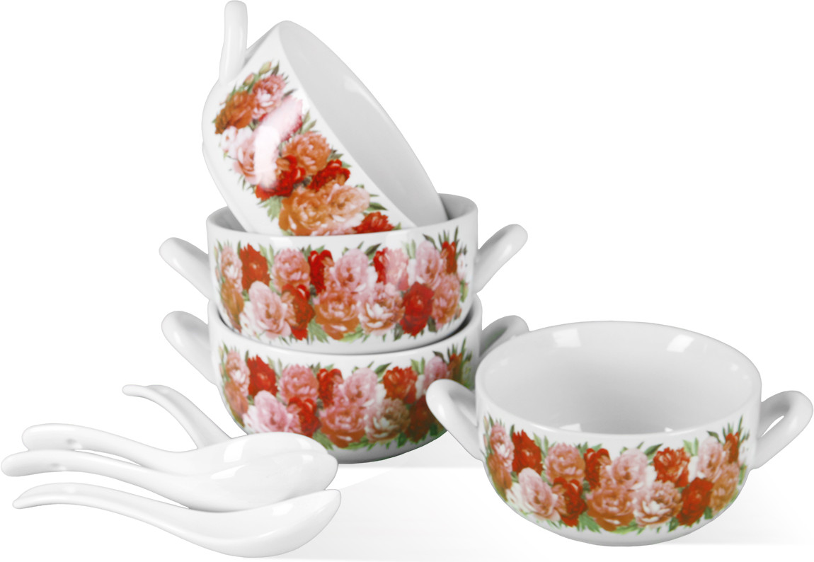 Набор бульонниц с ложками | Pomi d’Oro