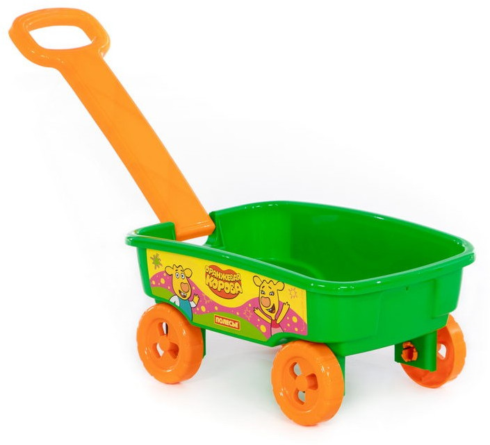 Тележка с ручкой «Оранжевая корова» | Полесье