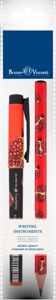 Набор «Freshwrite. HappyGraphix Jumbo. Fresh and fruity. Гранат» | Bruno Visconti