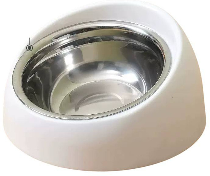 Миска для кошек металлическая на подставке с уклоном