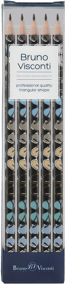 Набор карандашей чернографитовых «HappyGraphix. Дамские штучки. Очки» | Bruno Visconti