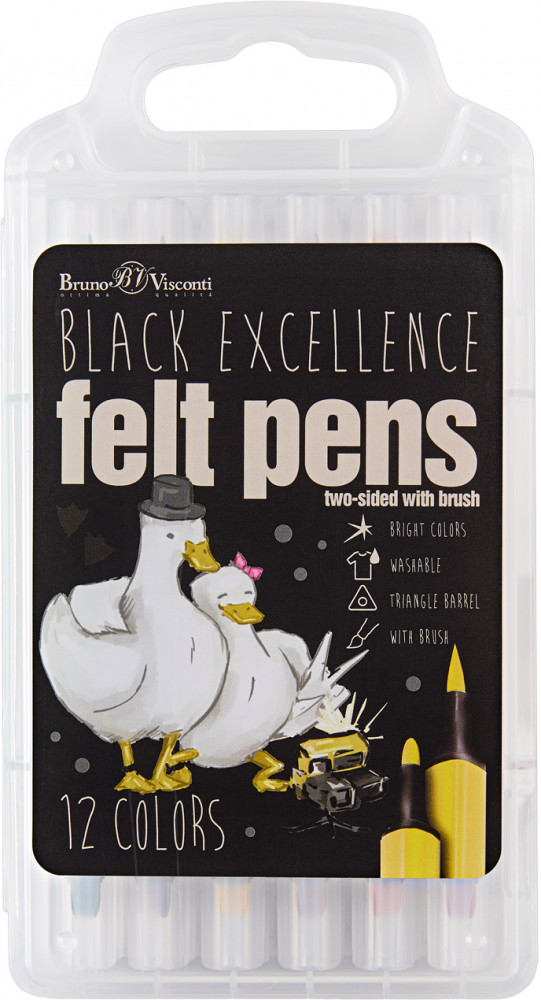 Набор фломастеров «Black Excellence» | Bruno Visconti