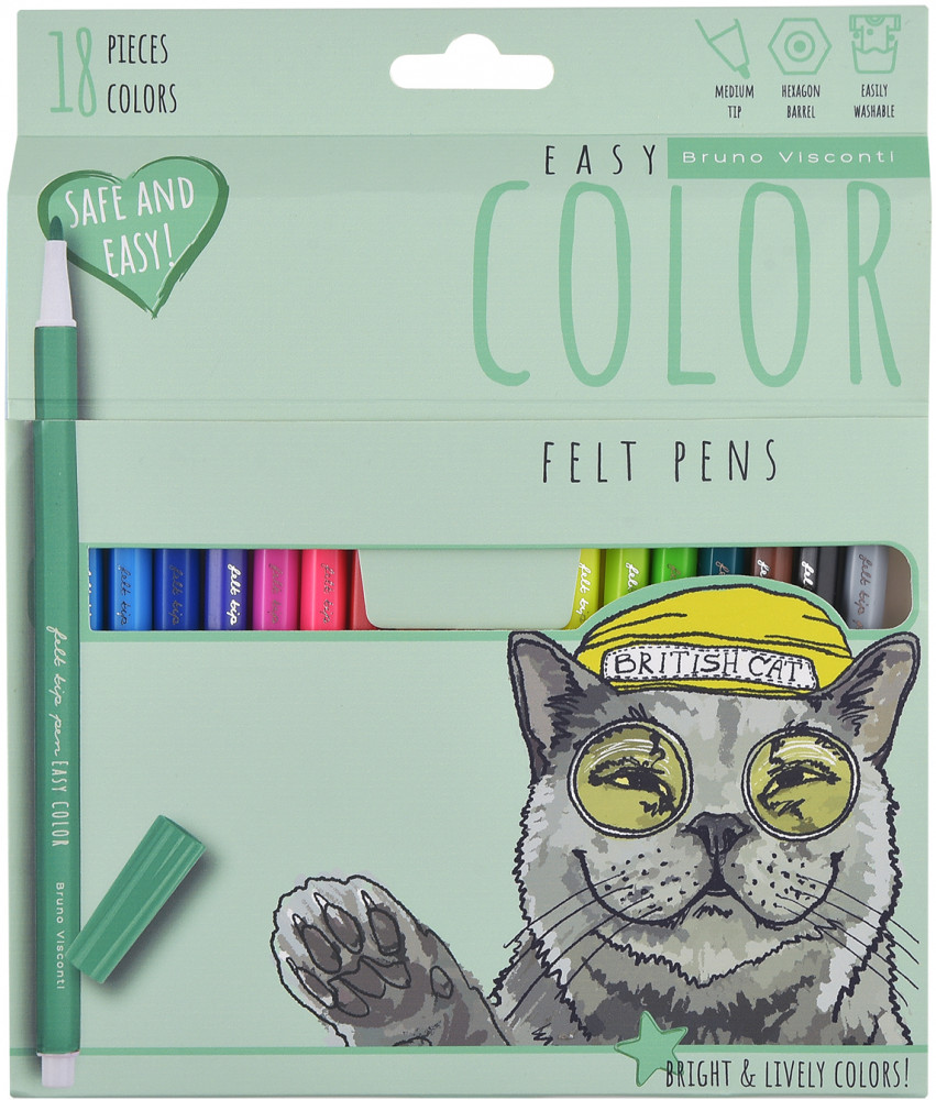 Набор фломастеров «EasyColor» | Bruno Visconti