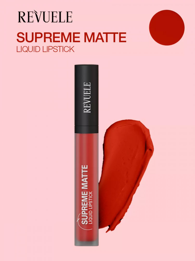 Помада для губ жидкая матовая «Supreme Matte Liquid Lipstick», тон 03 Royal Red | Revuele