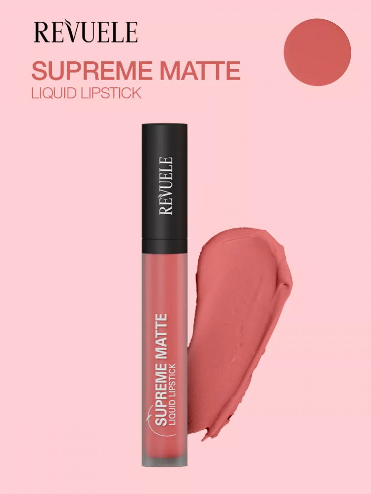 Помада для губ жидкая матовая «Supreme Matte Liquid Lipstick», тон 14 Rich Coral | Revuele