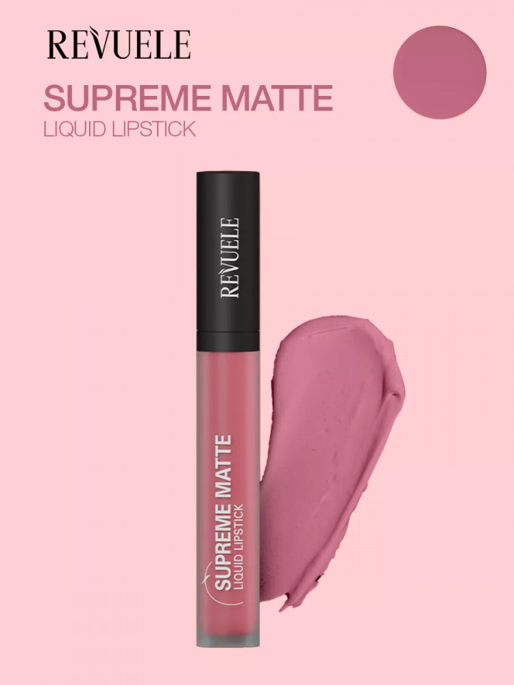 Помада для губ жидкая матовая «Supreme Matte Liquid Lipstick», тон 18 Berrypink | Revuele