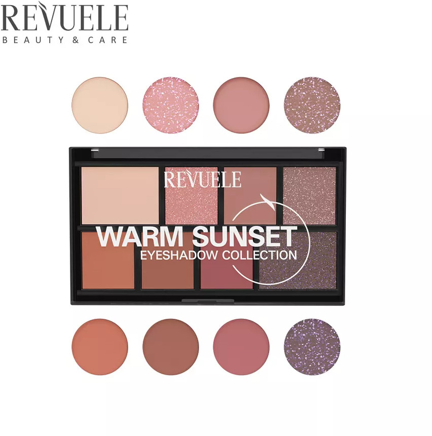 Палетка теней для век «Eyeshadow Collection», оттенок Warm Sunset | Revuele