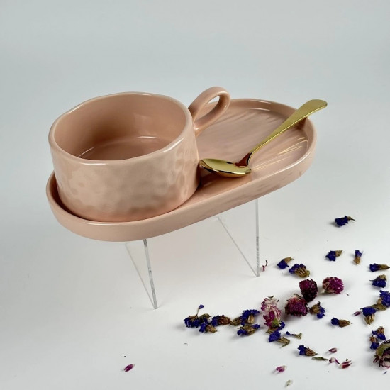 Бульонница с блюдцем и ложкой «Multicolor»