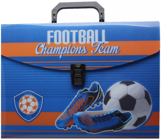 Папка-портфель пластиковая «Футбольный мяч и бутсы»