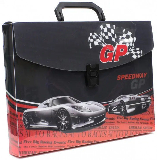 Папка-портфель пластиковая «Авто»