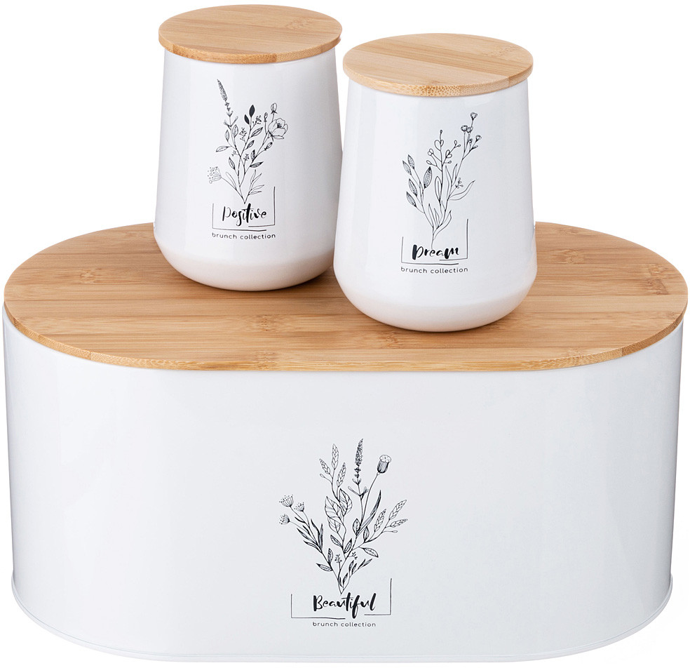 Хлебница с набором банок для сыпучих продуктов «Provence» | Provence | Agness