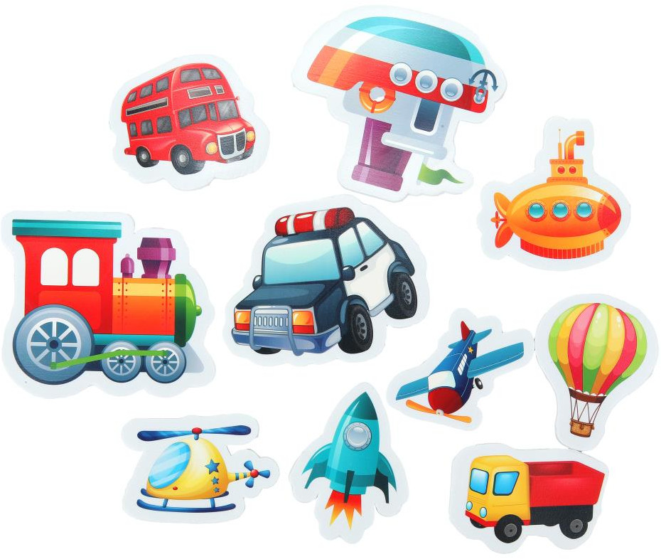 Набор стикеров для купания «Транспорт» | Капитошка