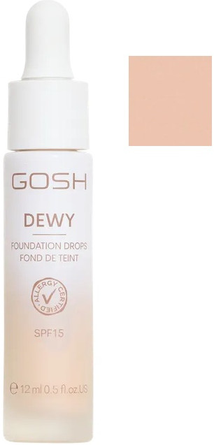 Тональный крем для лица «Dewy Foundation Drops» SPF 15, оттенок 2 | Gosh