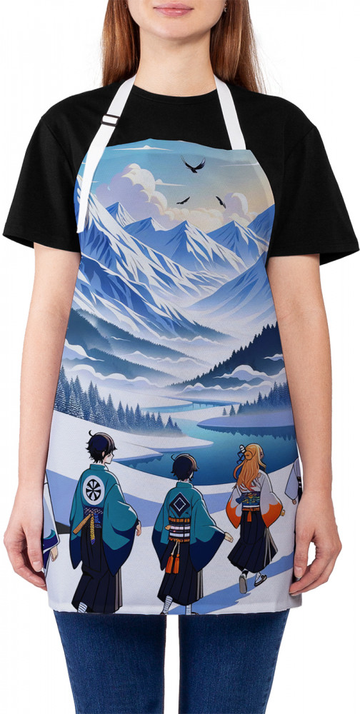 Фартук для кухни «Аниме в горах» | JoyArty