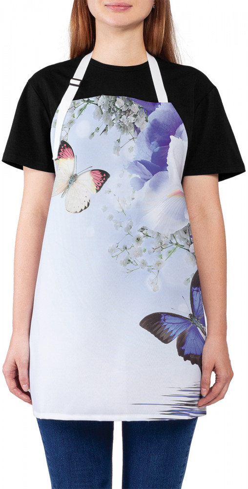 Фартук для кухни «Бабочки над водой» | JoyArty
