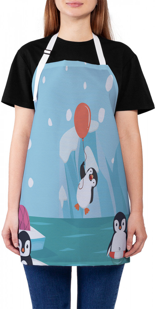Фартук для кухни «Веселые пингвины» | JoyArty