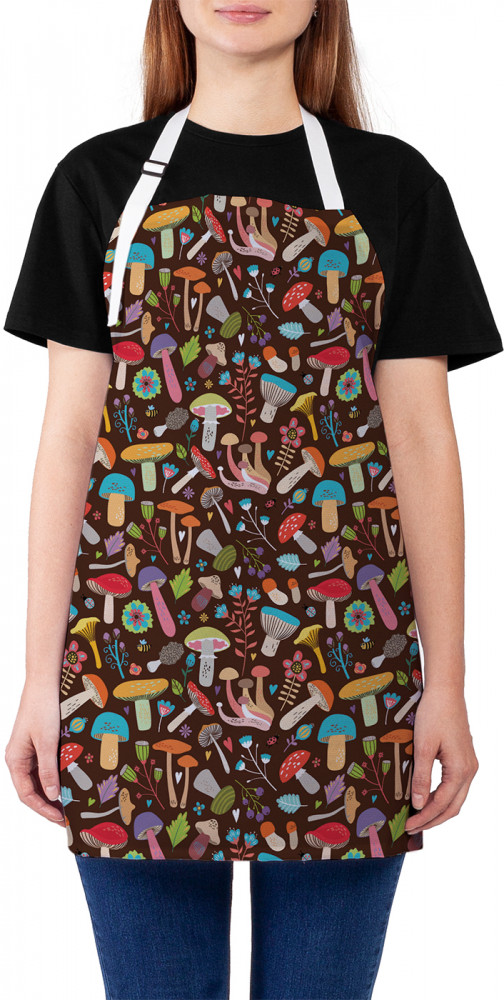 Фартук для кухни «Грибочек и цветок» | JoyArty