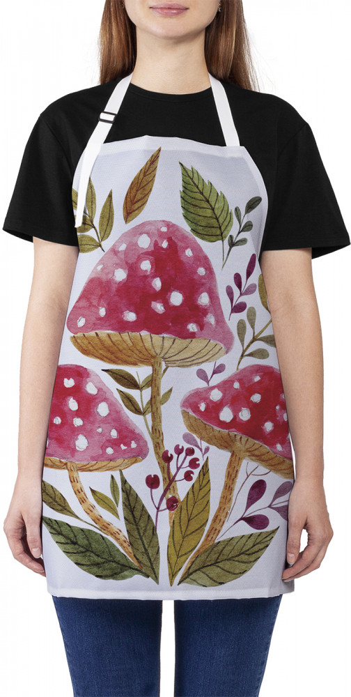 Фартук для кухни «грибы в листве» | JoyArty
