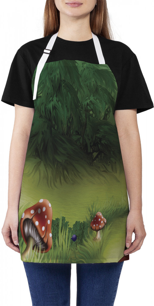 Фартук для кухни «грибы в тумане» | JoyArty