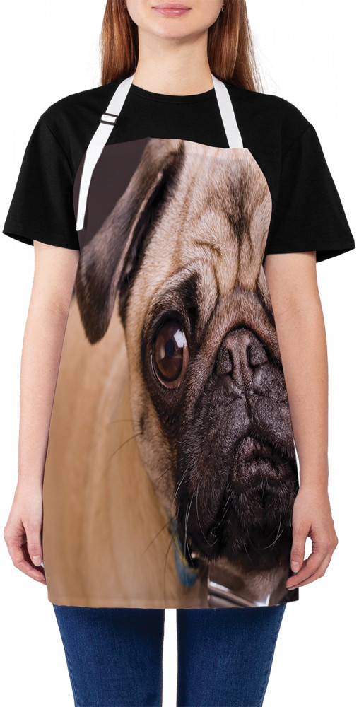 Фартук для кухни «Доверчивый мопс» | JoyArty