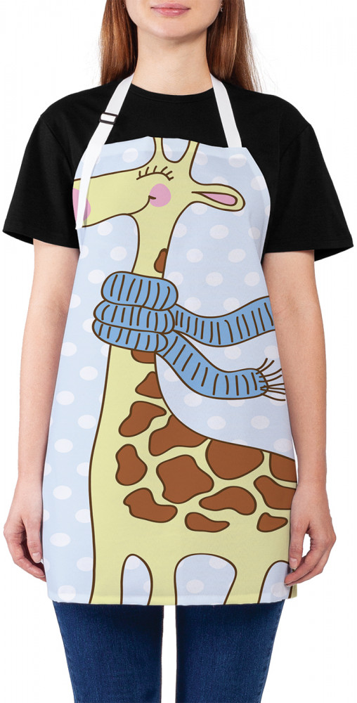Фартук для кухни «Жираф с шарфом» | JoyArty
