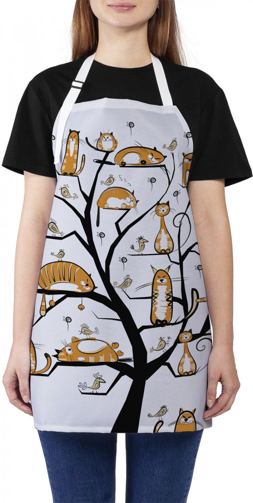 Фартук для кухни «Кошачье дерево» | JoyArty