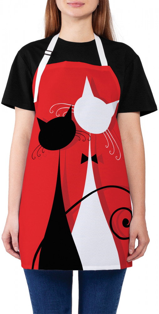 Фартук для кухни «Кошачье свидание» | JoyArty