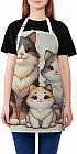 Фартук для кухни «Кошачье семейство»