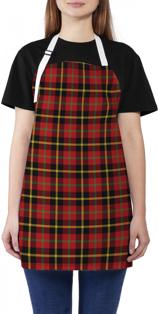 Фартук для кухни «Красно-зеленая клетка» | JoyArty