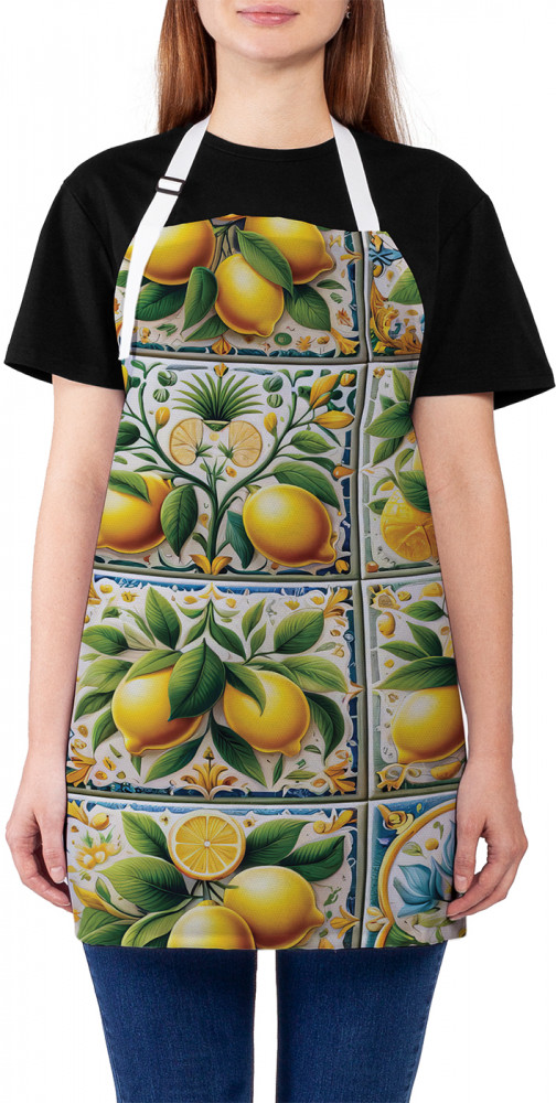 Фартук для кухни «Лимонная плитка» | JoyArty