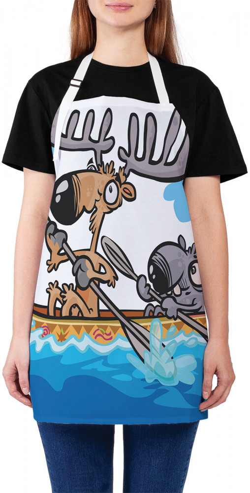 Фартук для кухни «Лось и белка» | JoyArty