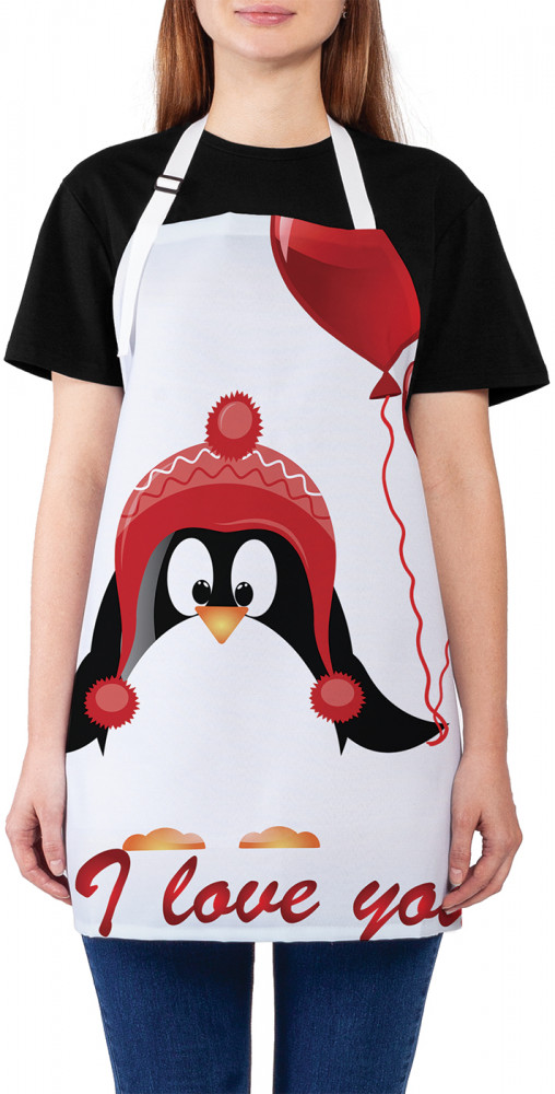 Фартук для кухни «Любящий пингвин» | JoyArty