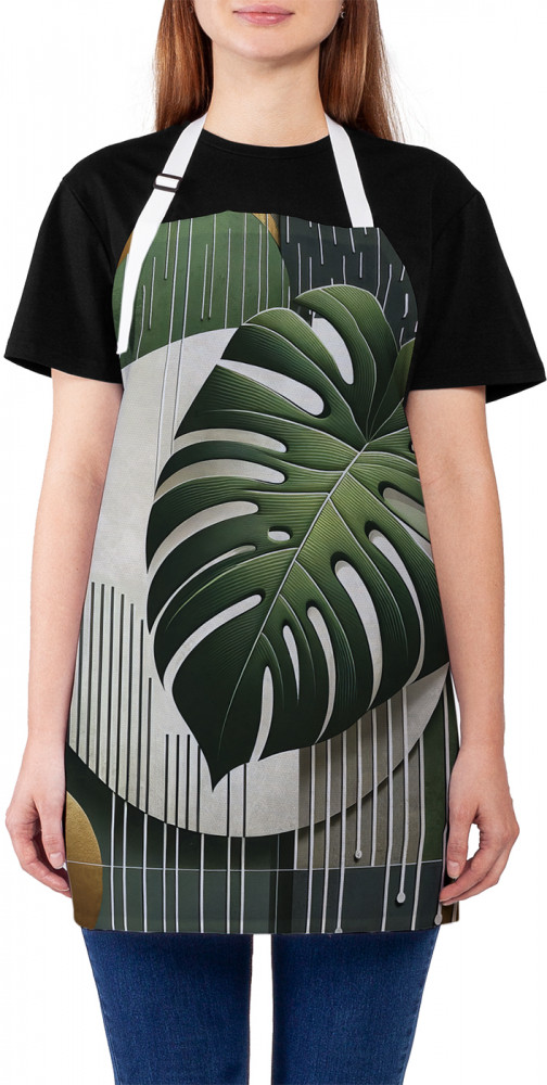 Фартук для кухни «Монстера в абстракции» | JoyArty