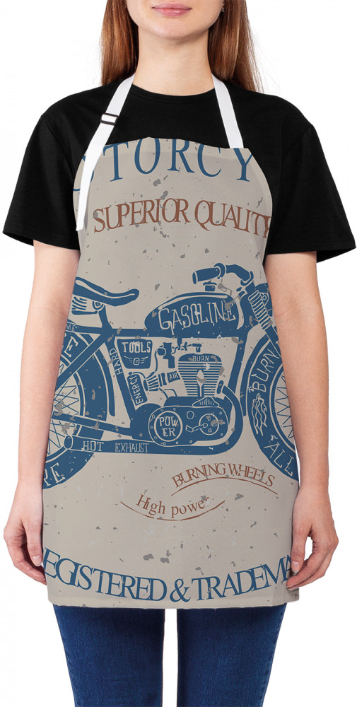 Фартук для кухни «Мотоцикл и надписи» | JoyArty